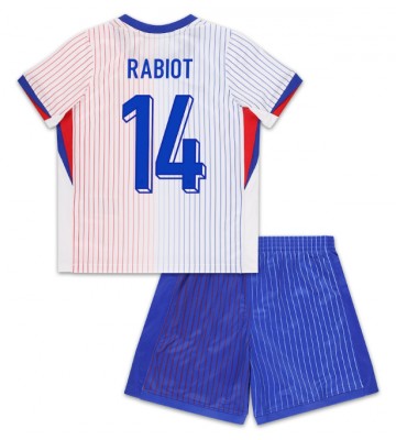 Frankrig Adrien Rabiot #14 Replika Babytøj Udebanesæt Børn EM 2024 Kortærmet (+ Korte bukser)
